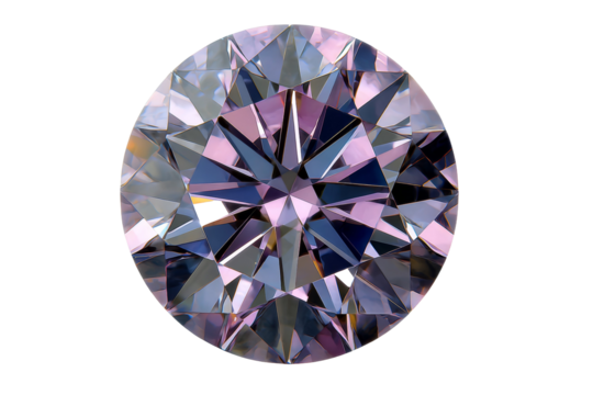 A large purple diamond with a blue center