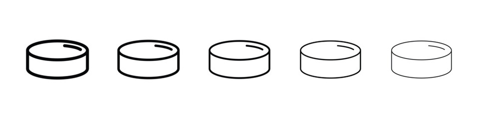 Hockey puck icon vector collection. EPS 10