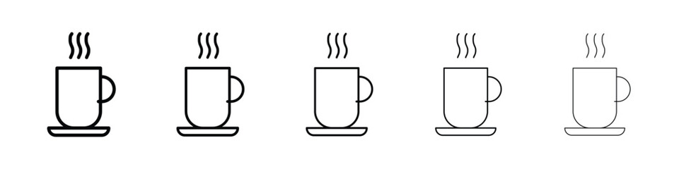 Hot coffee Mug icon vector collection. EPS 10