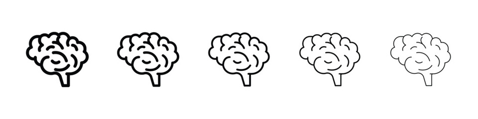 Human brain icon vector collection. EPS 10