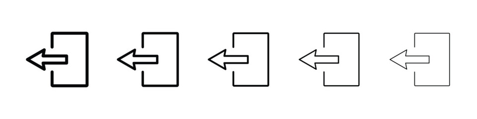 Log out icon vector collection. EPS 10