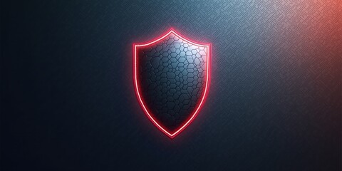 shield with a colorful border symbolizes security, defense, and protection