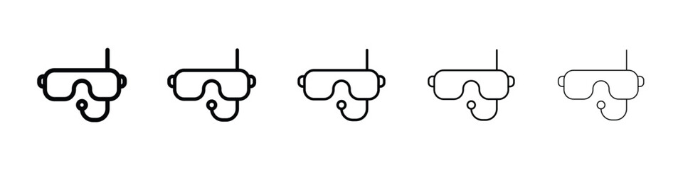 Mask snorkel icon vector collection. EPS 10