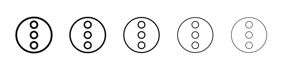 Menu dots icon vector collection. EPS 10