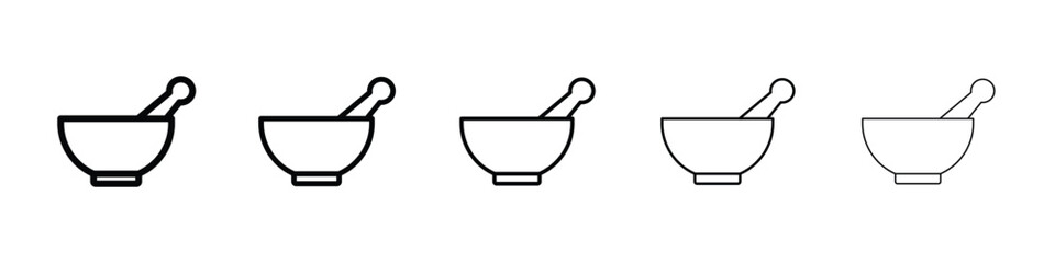 Mortar pestle icon vector collection. EPS 10