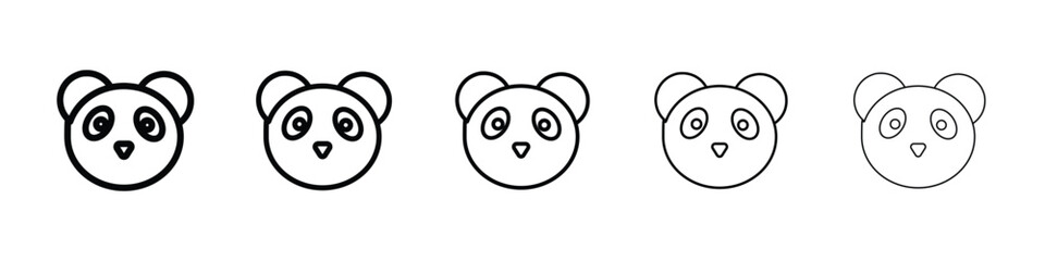 Panda icon vector collection. EPS 10