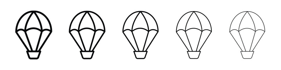 Parachute icon vector collection. EPS 10