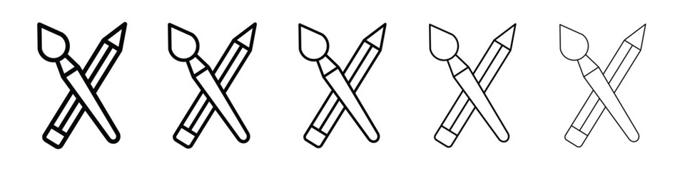 Pencil paintbrush icon