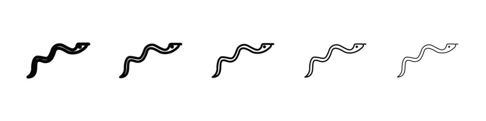 Snake icon vector collection. EPS 10