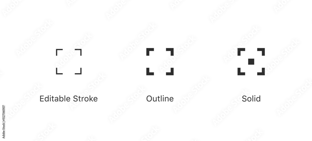 Poster Full screen icon vector set , Maximize icon symbol , Video Expand Reduce icons Button , Fullscreen Sign