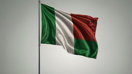 Obraz premium Realistic AI-Generated Flags Waving in the Wind – National Symbols