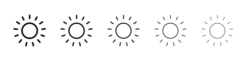 Sun icon vector collection. EPS 10