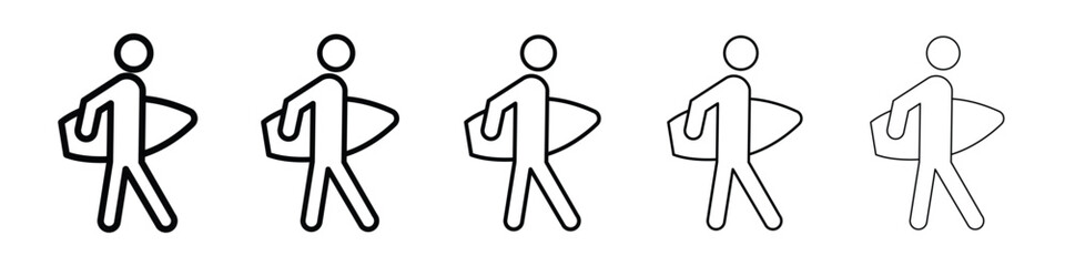 Obraz premium Surfer icon vector collection. EPS 10