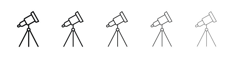 Telescope icon vector collection. EPS 10