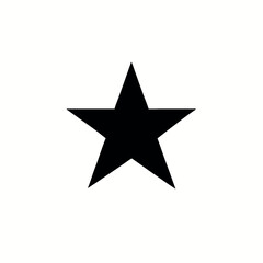 Obraz premium Star in silhouette Style – Minimal Vector on White Background