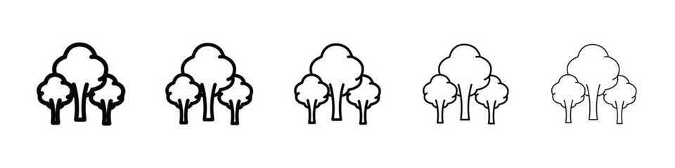 Trees icon vector collection. EPS 10