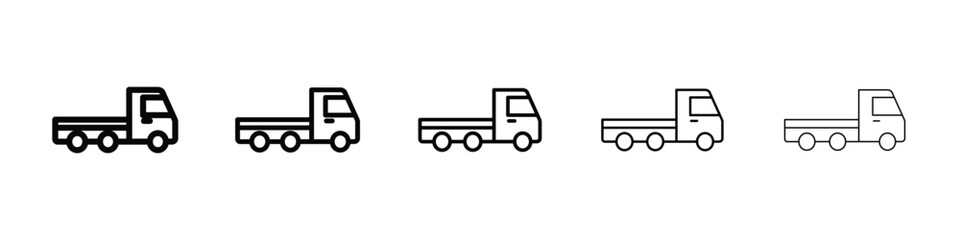Truck container empty icon vector collection. EPS 10