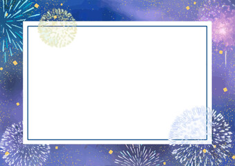 花火の和風フレーム