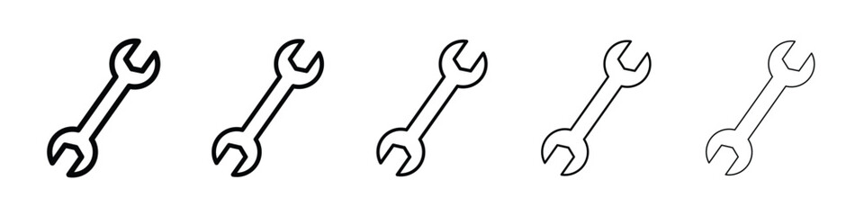 Wrench icon vector collection. EPS 10
