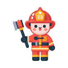 
illustration design of a firefighter