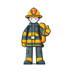 
illustration design of a firefighter