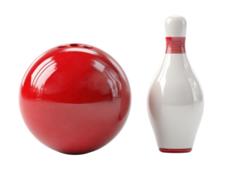Bowling themed decor for sport lovers and game enthusiasts, cut out transparent 