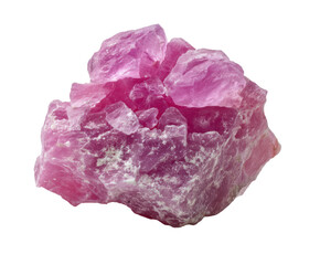 Fototapeta premium Pink mineral stone for decoration and natural beauty enhancement, cut out transparent 