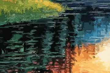 Various oil paintings, flowers, roses, peonies, butterflies, landscapes, forests, lakes, chrysanthemums, birds, streams