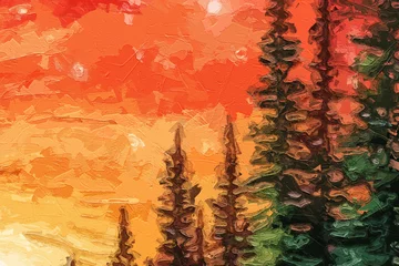 Fototapete Rund Various oil paintings, flowers, roses, peonies, butterflies, landscapes, forests, lakes, chrysanthemums, birds, streams © Zhang