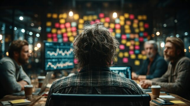 Business Team Meeting Brainstorming Session Office Collaboration Project Planning Data Anal