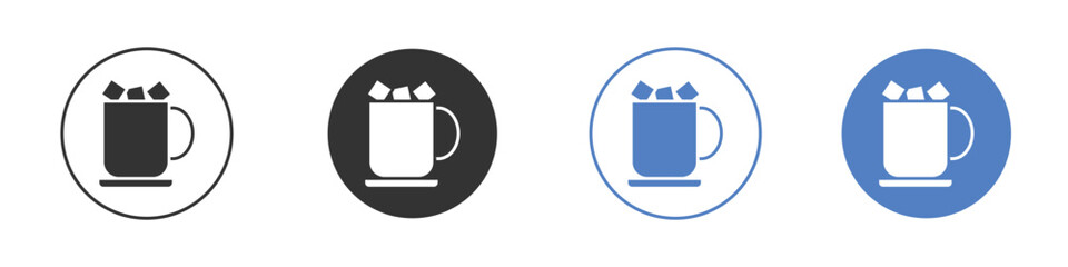 Marshmallows Mug icon vector. Logo Template illustration design