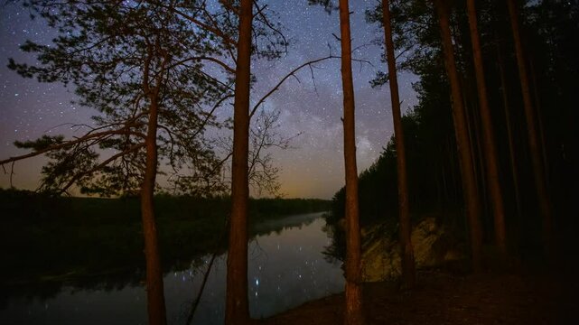 Night timelapse made with a camera slider