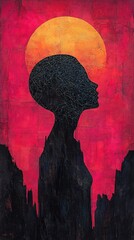 Cool Contemporary Poster Design Showing a Generative Ai Cut Out Artwork Vibrant Textures and Colorful Imagination Fused Into Stylish Visual Trend