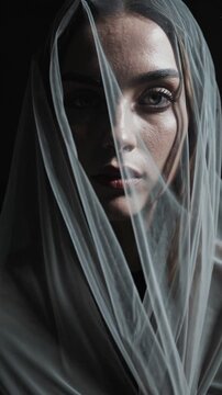 Femme voil&eacute;e d'un myst&egrave;re subtil