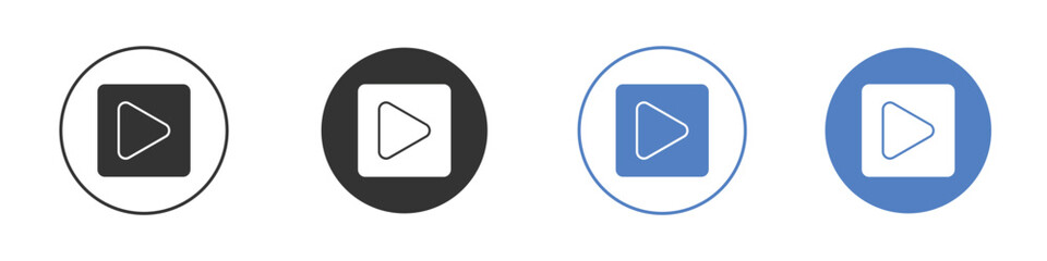 Play button icon vector. Logo Template illustration design