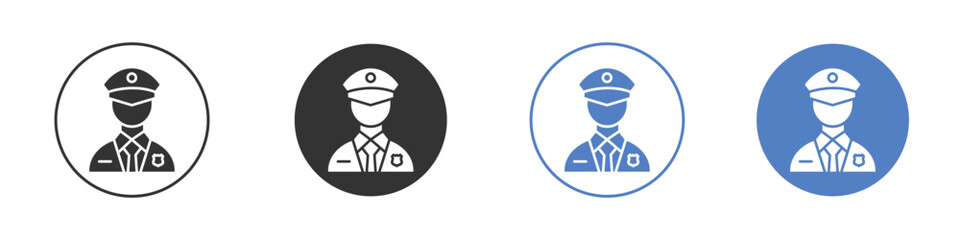 Police icon vector. Logo Template illustration design