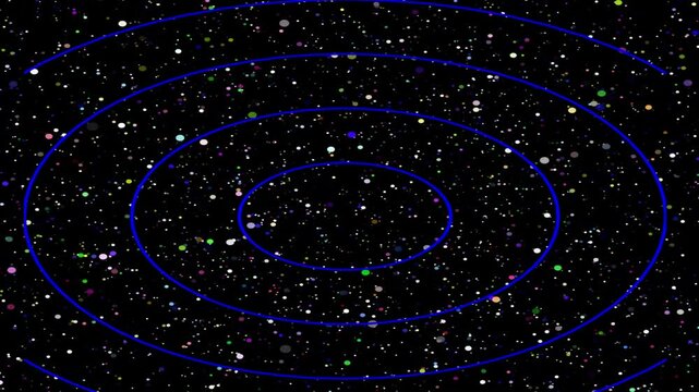 Starburst radio waves cosmic background, black, stars in space, outer space, darkness, 3d and 2d backdrop, radar, tech, futuristic, retro