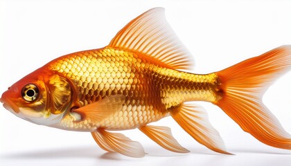 Fototapeta premium gold fish isolated on white