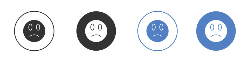 Sad icon vector. Logo Template illustration design