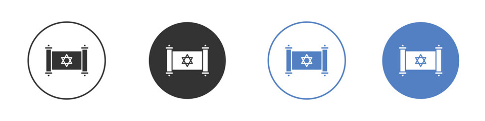 Scroll Torah icon vector. Logo Template illustration design