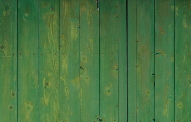バックグラウンド：緑色に塗装された板（木目）