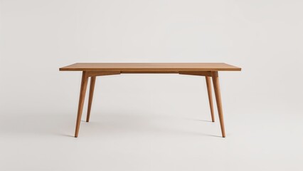 Modern Wood Dining Table: Sleek Mid-Century Design for Stylish & Functional Spaces