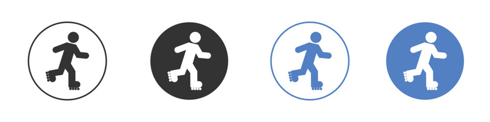 Skating icon vector. Logo Template illustration design