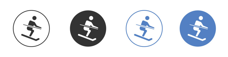 Skiing icon vector. Logo Template illustration design © Creatives