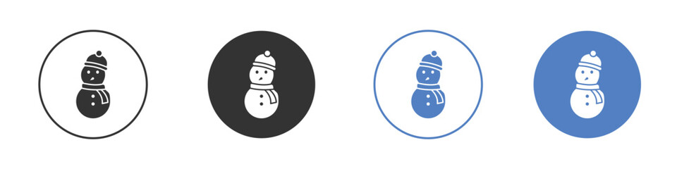 Snowman icon vector. Logo Template illustration design