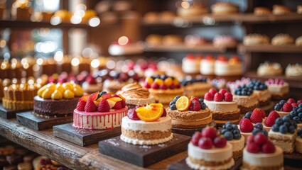 Assortment of beautifully decorated cakes, perfect for any celebration or indulgence.