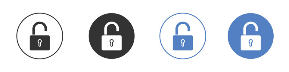 Unlock icon vector. Logo Template illustration design