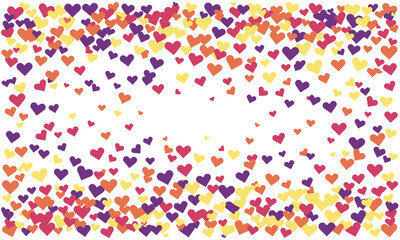 Joyful celebration A vibrant scatter of colorful hearts creates a festive, romantic background perfect for Valentines Day, weddings, or any project needing a touch of love and whimsy.