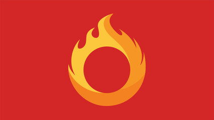 Fiery ring logo design concept vector illustration for branding and graphic design