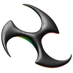 Realistic 3D black  Geometric Shape Object. Realistic geometry elements isolated on png background with color gradient. Figura hecha en 3D sin fondo. PNG blender